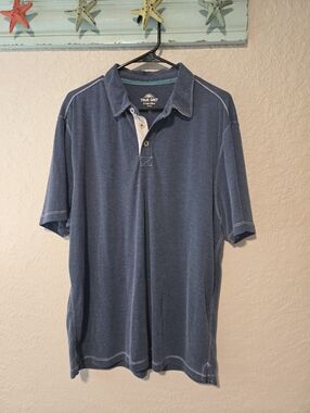 True Grit Blue Striped Polo